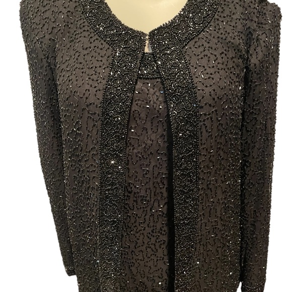 Laurence Kazar Vintage Beaded Dress & Jacket - Picture 7 of 14
